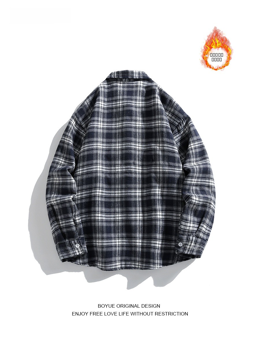 Boyue Men's Plaid Flannel Shir - Flannel Shirt Lined ulasan dan harga