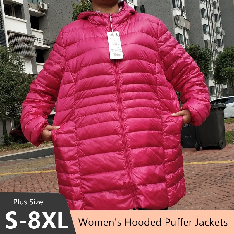 Plus Size 5XL 6XL 7XL Women's  - Down Jacket Packable ulasan dan harga