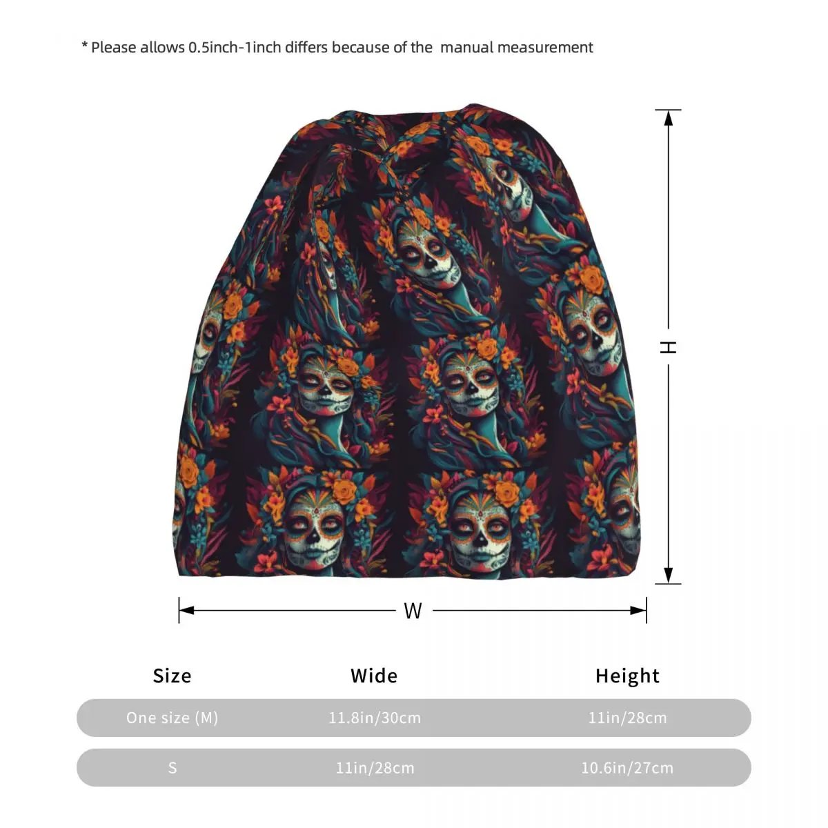 Mexican Catrina Girl Day Of Th - Knit Beanie Hat Warm ulasan dan harga