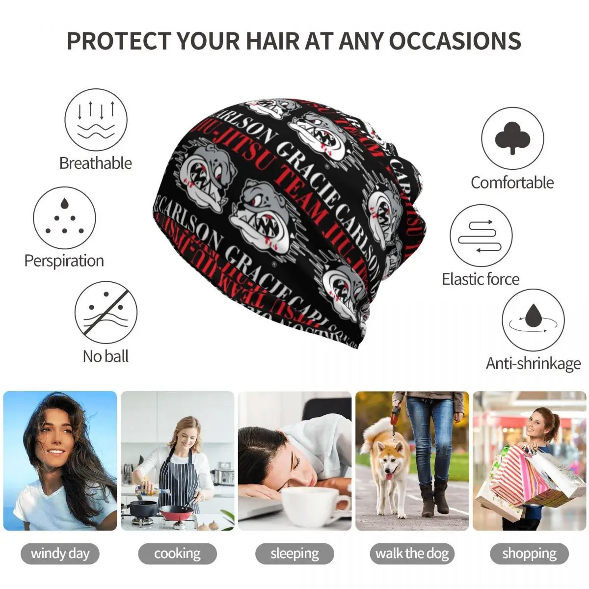 Carlson Gracie Jiu-Jitsu Team  - Knit Beanie Hat Warm ulasan dan harga