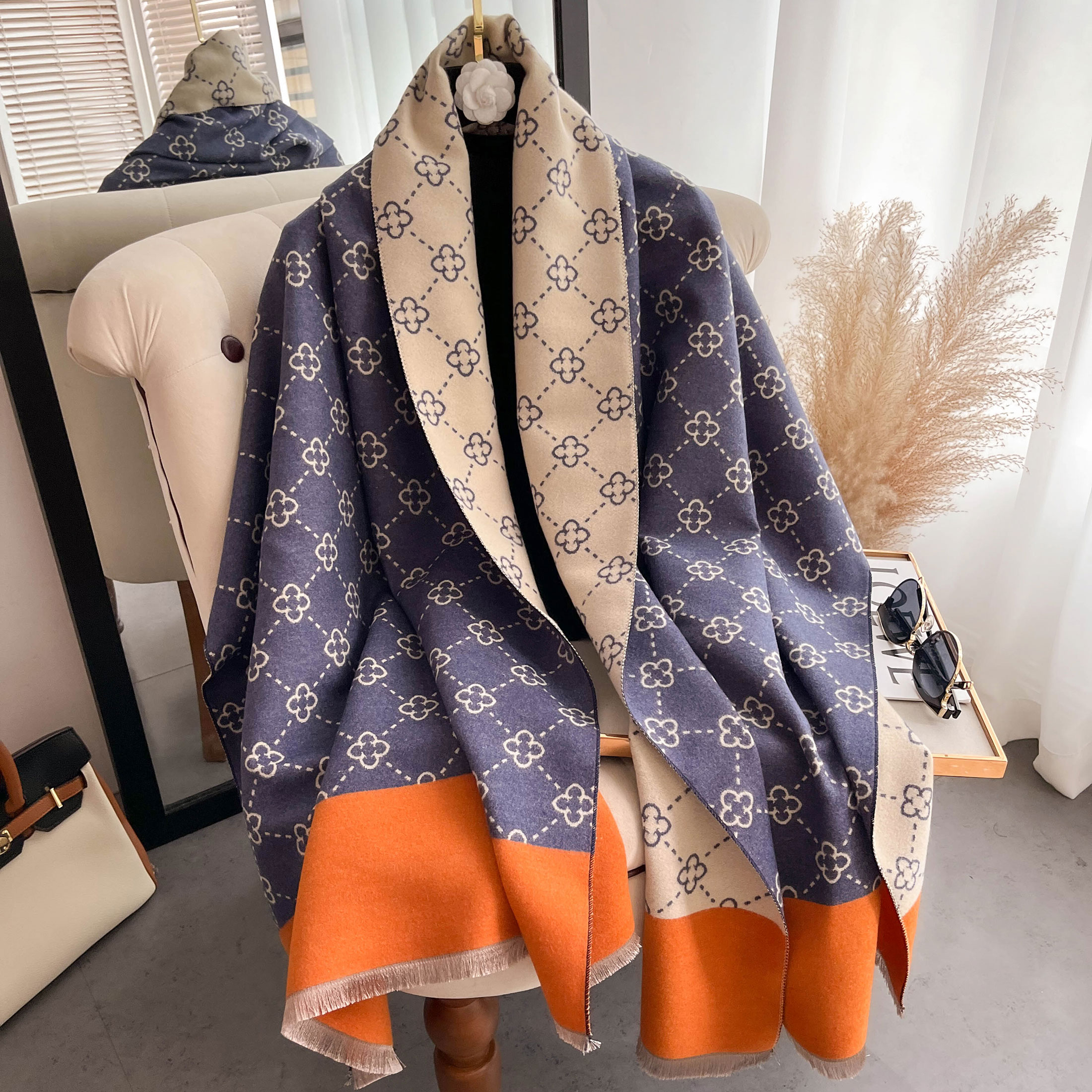 NEW Luxury Winter Thick Warm S - Wool Scarf Men ulasan dan harga