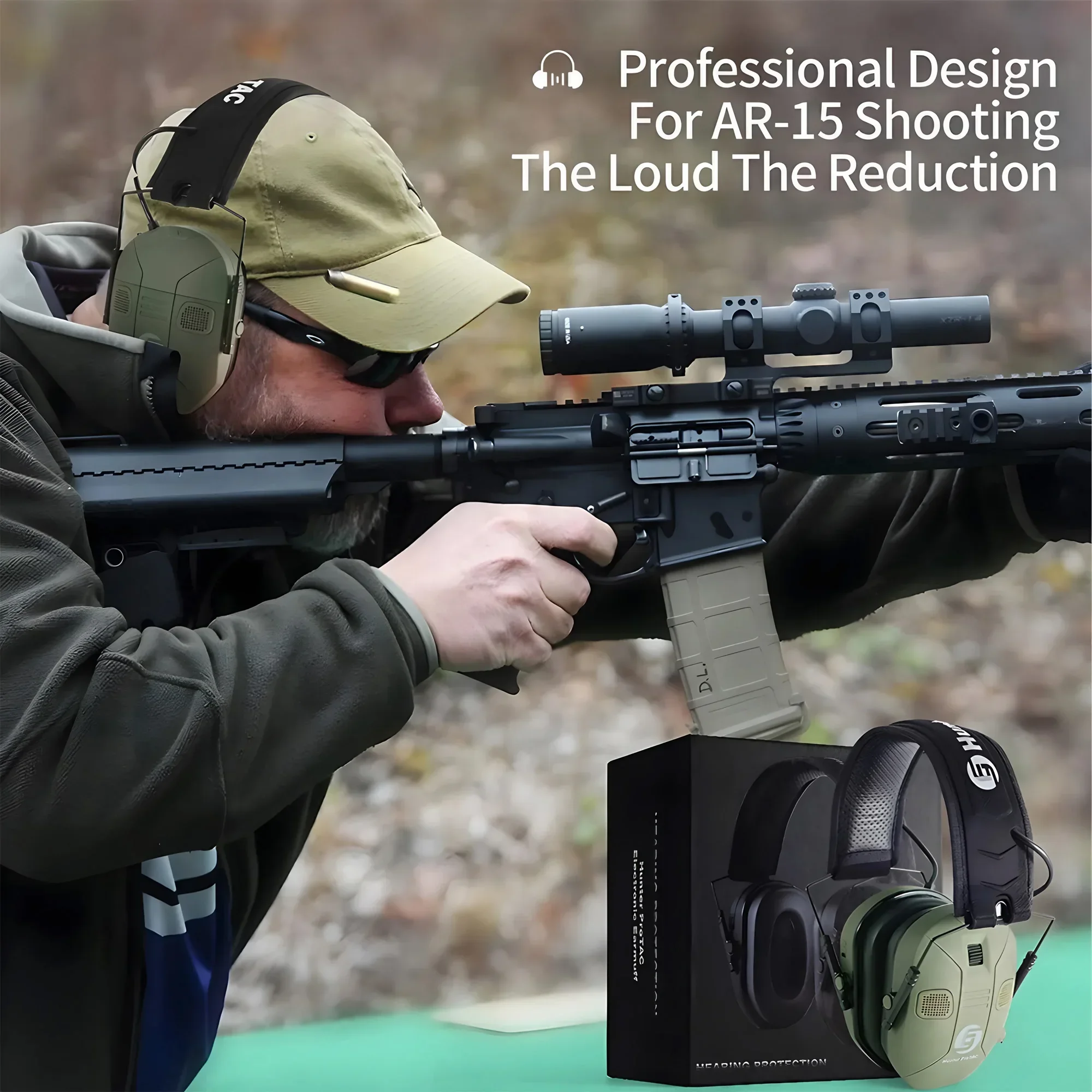 Foldable Tactical Electronic E - Earmuffs Foldable ulasan dan harga