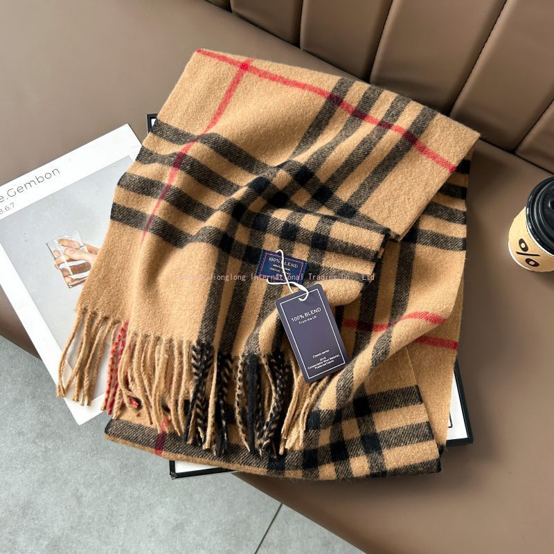 Autumn and winter classic chec - Wool Scarf Men ulasan dan harga