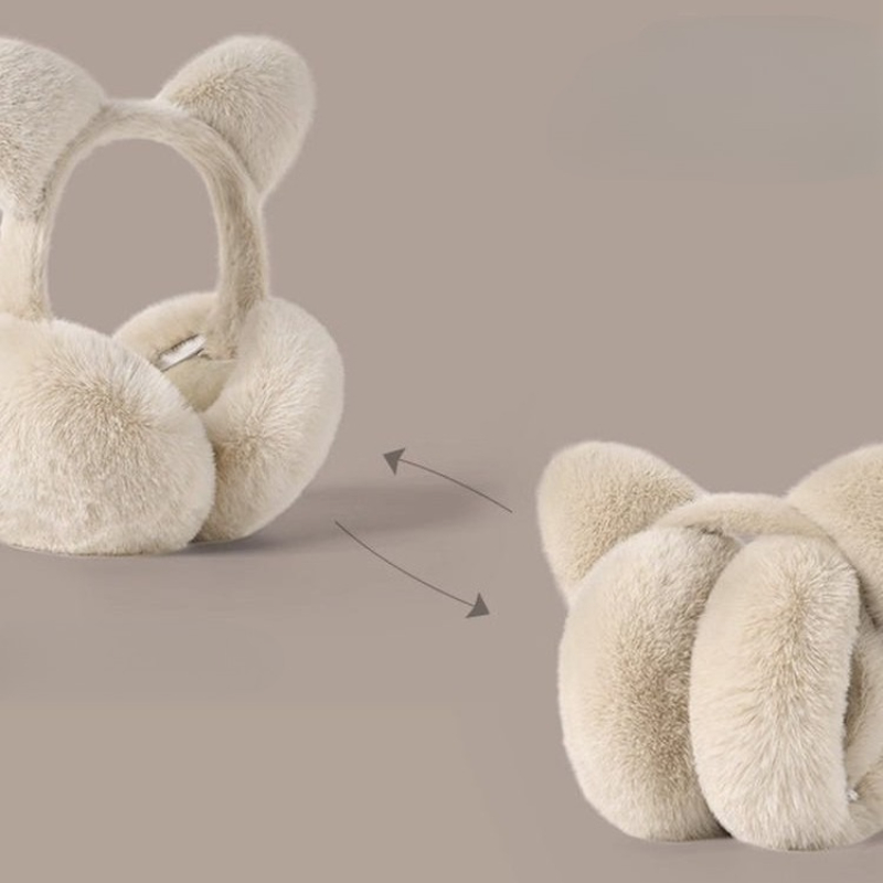 Cat ears foldable earmuffs plu - Earmuffs Foldable ulasan dan harga