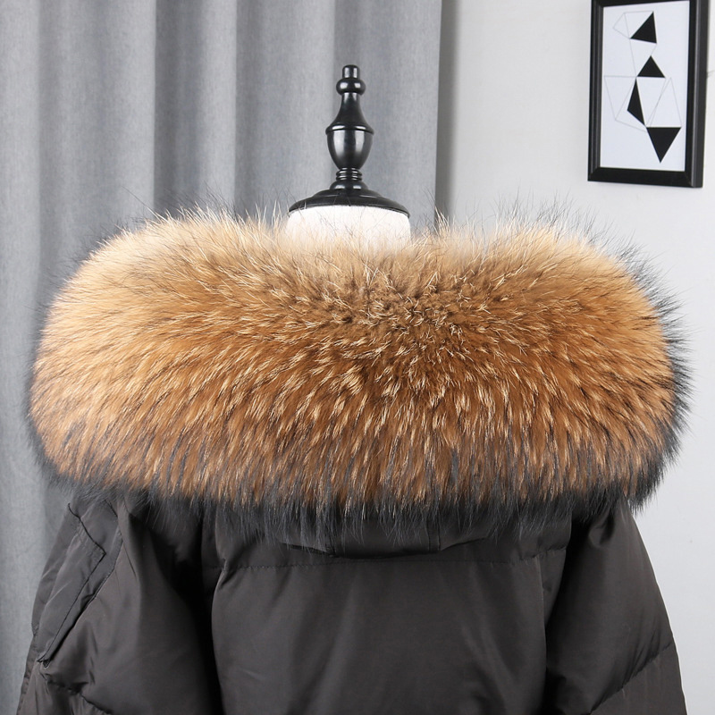 100% Real Fur Collar Coat Wint - Shawl Wrap Winter ulasan dan harga