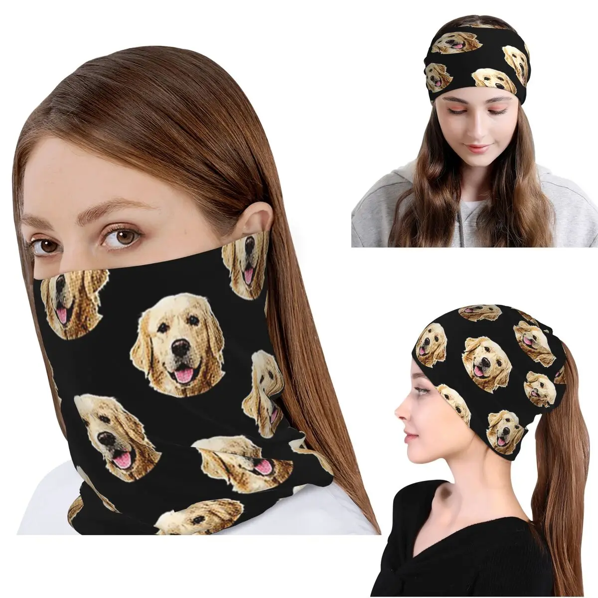 Funny Golden Retriever Face Po - Knit Beanie Hat Warm ulasan dan harga