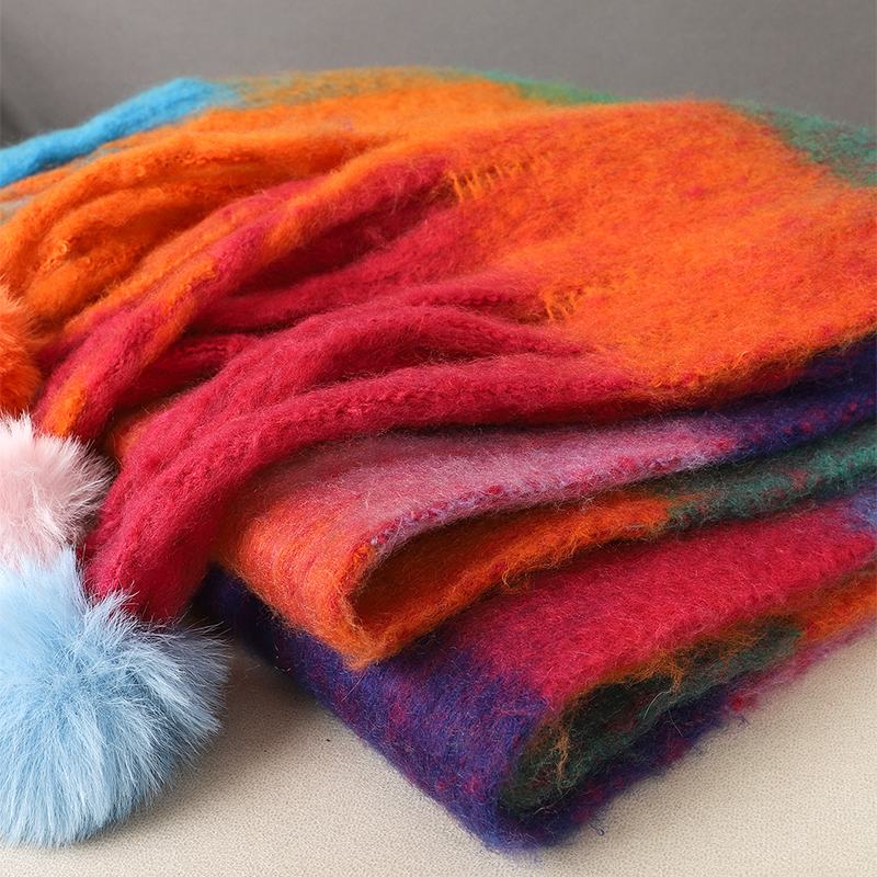 Luxury Plaid Scarf Winter Warm - Cashmere Pashmina Wrap ulasan dan harga