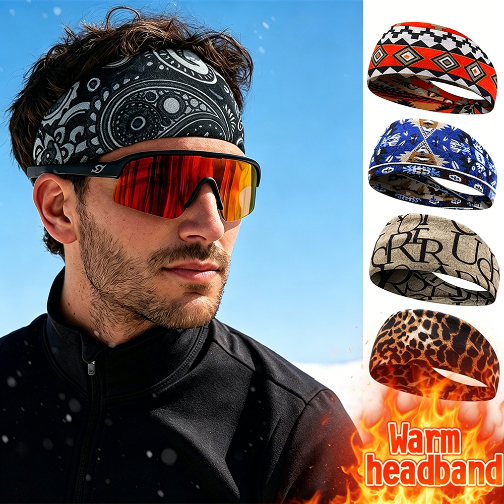 Printed Fleece Headband Winter - Fleece Ear Warmer Band ulasan dan harga