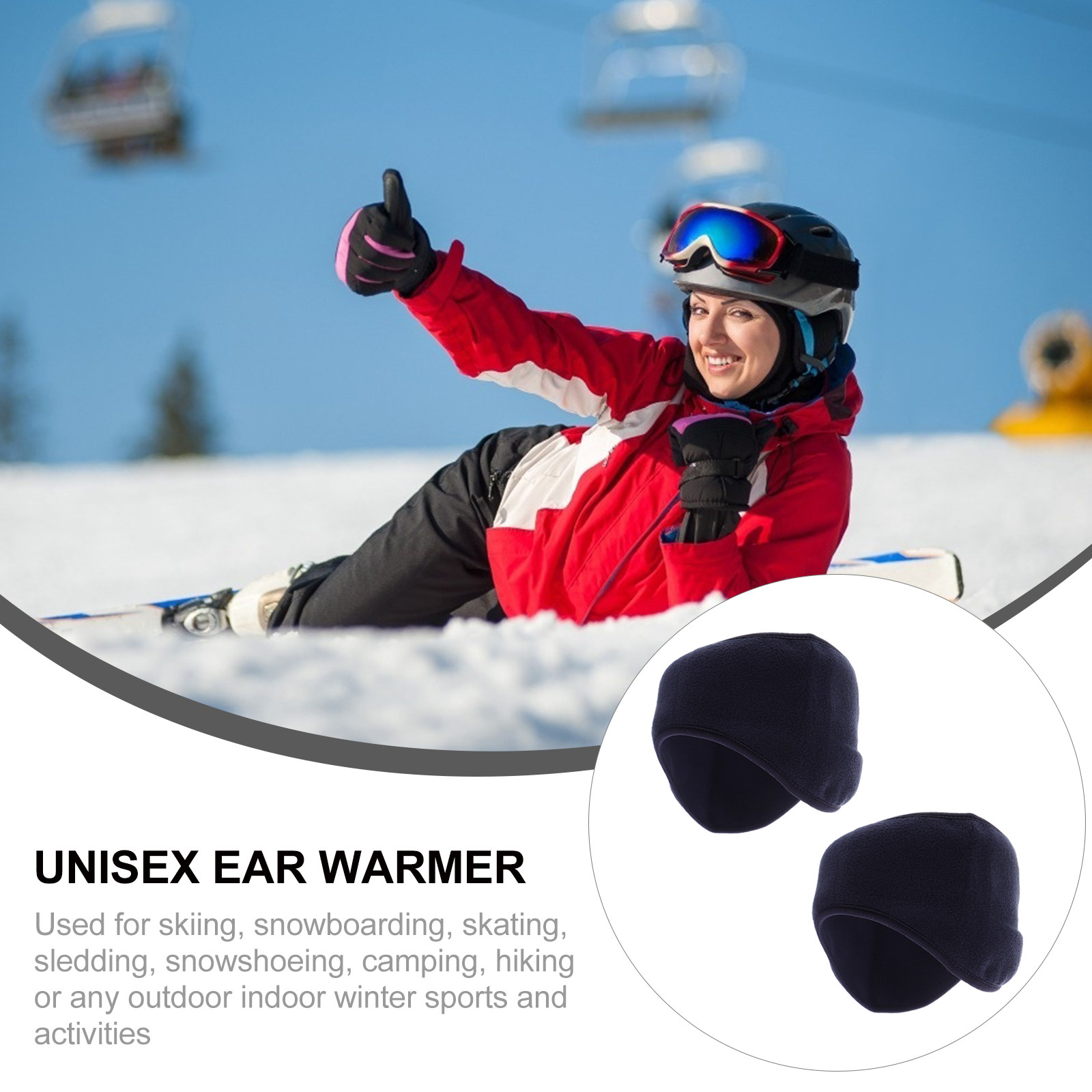 2Pcs Lightweight Stretchable P - Fleece Ear Warmer Band ulasan dan harga