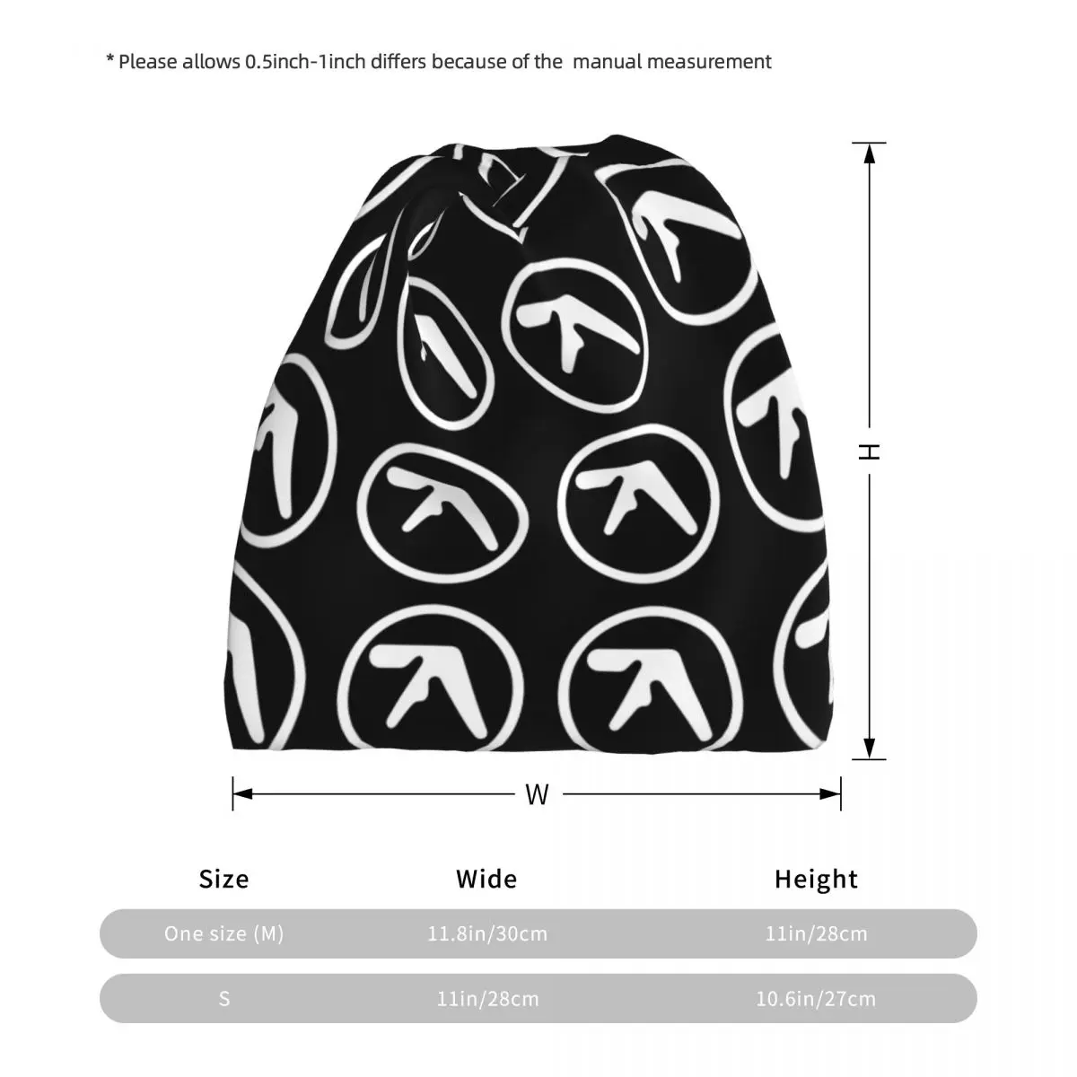 Aphex Twin Creative Y2K Logo B - Knit Beanie Hat Warm ulasan dan harga