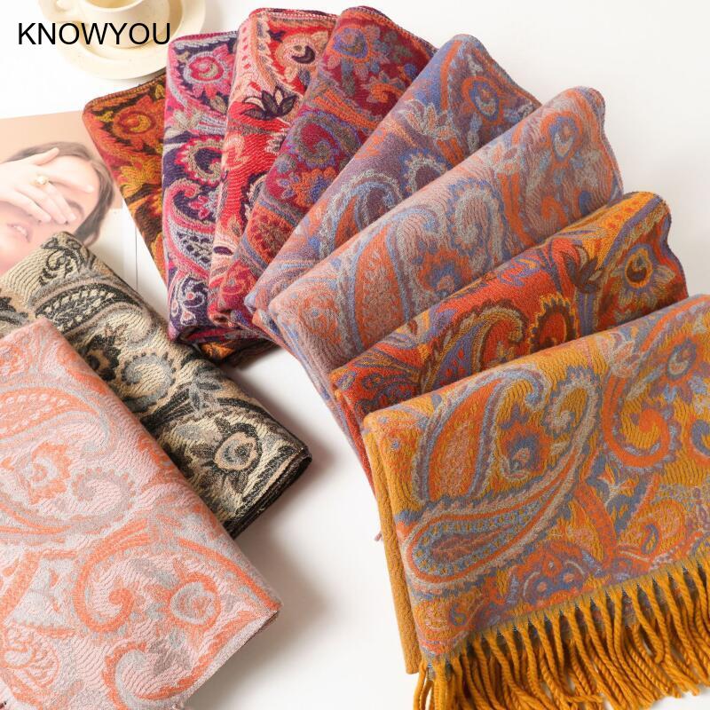 Reversible Jacquard Warm Cashm - Cashmere Pashmina Wrap ulasan dan harga